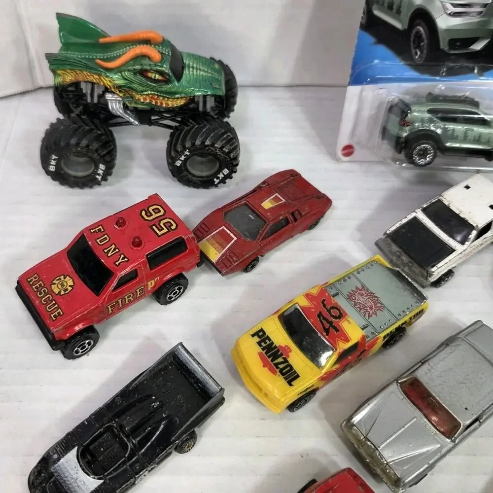 20 Pc Toy Car Lot Monster Jam Hot Wheels Hess Majorette Sonic Flashers Zylmex